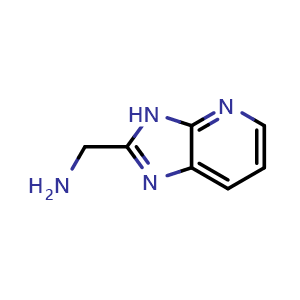 Chemical structure of (3H-imidazo[4,5-b]pyridin-2-yl)methanamine , CAS 828242-03-1, AChemBlock Q62765