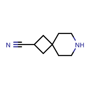 Chemical structure of 7-Azaspiro[3.5]nonane-2-carbonitrile , CAS 203662-67-3, AChemBlock Q62884