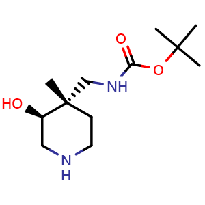 tert-butyl (((3S,4S)-3-hydroxy-4-methylpiperidin-4-yl)methyl)carbamate