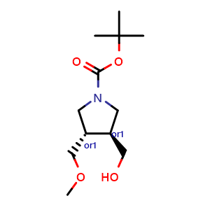 rel-tert-butyl (3S,4S)-3-(hydroxymethyl)-4-(methoxymethyl)pyrrolidine-1-carboxylate