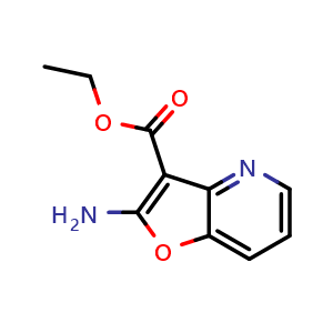Chemical structure of ethyl 2-aminofuro[3,2-b]pyridine-3-carboxylate , CAS 69539-64-6, AChemBlock Q63106