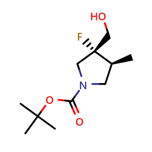 tert-butyl (3R,4S)-3-fluoro-3-(hydroxymethyl)-4-methylpyrrolidine-1-carboxylate