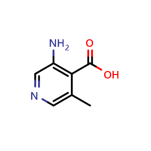 Chemical structure of 3-amino-5-methylisonicotinic acid , CAS 1393558-93-4, AChemBlock Q63314