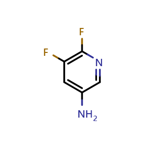 Chemical structure of 5,6-difluoropyridin-3-amine , CAS 1214344-65-6, AChemBlock Q63324