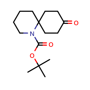 Chemical structure of tert-butyl 9-oxo-1-azaspiro[5.5]undecane-1-carboxylate , CAS 2306262-92-8, AChemBlock Q63362