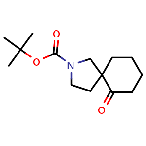 Chemical structure of tert-butyl 6-oxo-2-azaspiro[4.5]decane-2-carboxylate , CAS 2060619-91-0, AChemBlock Q63367