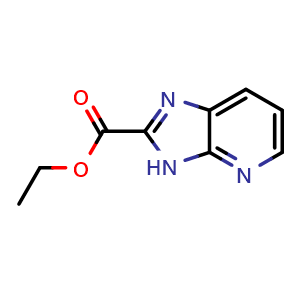 Chemical structure of ethyl 3H-imidazo[4,5-b]pyridine-2-carboxylate , CAS 93129-54-5, AChemBlock Q63489