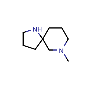 Chemical structure of 7-methyl-1,7-diazaspiro[4.5]decane , CAS 1086395-14-3, AChemBlock Q63643