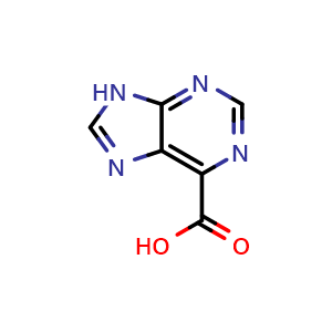 Chemical structure of 9H-purine-6-carboxylic acid , CAS 2365-43-7, AChemBlock Q63741
