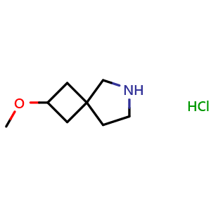 Chemical structure of 2-methoxy-6-azaspiro[3.4]octane hydrochloride , CAS 2306272-58-0, AChemBlock Q63786