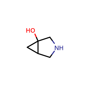 Chemical structure of 3-azabicyclo[3.1.0]hexan-1-ol , CAS 1354953-83-5, AChemBlock Q63904