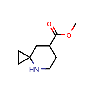 Chemical structure of methyl 4-azaspiro[2.5]octane-7-carboxylate , CAS 1785243-56-2, AChemBlock Q63957