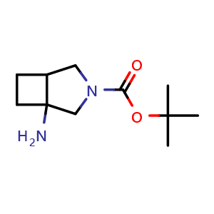Chemical structure of tert-butyl 1-amino-3-azabicyclo[3.2.0]heptane-3-carboxylate , CAS 1251009-41-2, AChemBlock Q64120