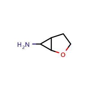 Chemical structure of 2-oxabicyclo[3.1.0]hexan-6-amine , CAS 1708160-40-0, AChemBlock Q64151
