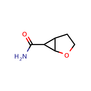 Chemical structure of 2-oxabicyclo[3.1.0]hexane-6-carboxamide , CAS 89598-52-7, AChemBlock Q64157