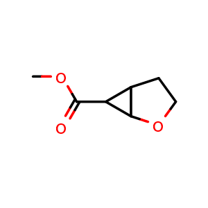 Chemical structure of methyl 2-oxabicyclo[3.1.0]hexane-6-carboxylate , CAS 89921-52-8, AChemBlock Q64158