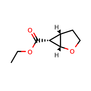 Chemical structure of rel-ethyl (1R,5R,6S)-2-oxabicyclo[3.1.0]hexane-6-carboxylate , CAS 202334-19-8, AChemBlock Q64161