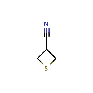 Chemical structure of thietane-3-carbonitrile , CAS 1337882-54-8, AChemBlock Q64307