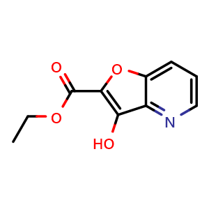 Chemical structure of ethyl 3-hydroxyfuro[3,2-b]pyridine-2-carboxylate , CAS 107095-99-8, AChemBlock Q64341