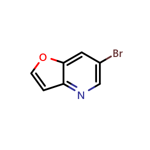 Chemical structure of 6-bromofuro[3,2-b]pyridine , CAS 934330-61-7, AChemBlock Q64343