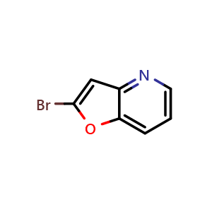 Chemical structure of 2-bromofuro[3,2-b]pyridine , CAS 344353-97-5, AChemBlock Q64356