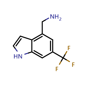 (6-(trifluoromethyl)-1H-indol-4-yl)methanamine