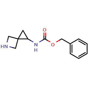 Chemical structure of Benzyl (5-azaspiro[2.3]hexan-1-yl)carbamate , CAS 1936154-42-5, AChemBlock Q64558