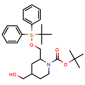 tert-butyl 2-(((tert-butyldiphenylsilyl)oxy)methyl)-4-(hydroxymethyl)piperidine-1-carboxylate