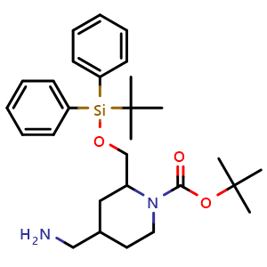 tert-butyl 4-(aminomethyl)-2-(((tert-butyldiphenylsilyl)oxy)methyl)piperidine-1-carboxylate