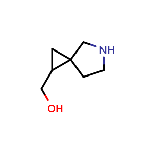 Chemical structure of (5-azaspiro[2.4]heptan-1-yl)methanol , CAS 150516-41-9, AChemBlock Q64722