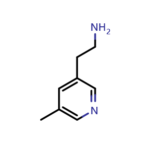 Chemical structure of 2-(5-methylpyridin-3-yl)ethan-1-amine , CAS 1000539-55-8, AChemBlock Q64732