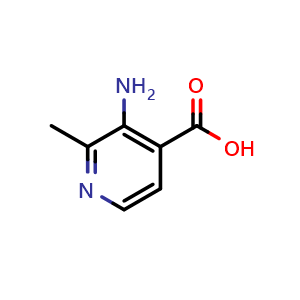 Chemical structure of 3-amino-2-methylisonicotinic acid , CAS 122970-17-6, AChemBlock Q64766