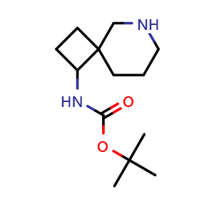 Chemical structure of tert-butyl (6-azaspiro[3.5]nonan-1-yl)carbamate , CAS 1935246-45-9, AChemBlock Q64887