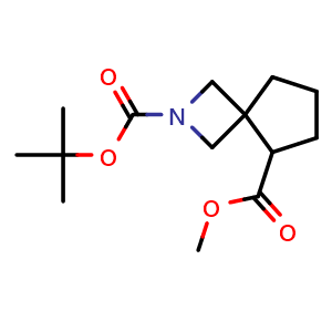 Chemical structure of 2-(tert-butyl) 5-methyl 2-azaspiro[3.4]octane-2,5-dicarboxylate , CAS 2306270-57-3, AChemBlock Q64911