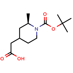 2-((2R)-1-(tert-butoxycarbonyl)-2-methylpiperidin-4-yl)acetic acid