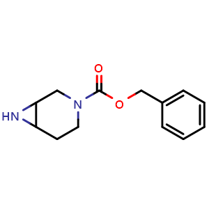 Chemical structure of benzyl 3,7-diazabicyclo[4.1.0]heptane-3-carboxylate , CAS 444188-88-9, AChemBlock Q65012