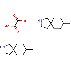 Chemical structure of 8-methyl-2-azaspiro[4.5]decane hemioxalate , CAS 2306268-47-1, AChemBlock Q65181