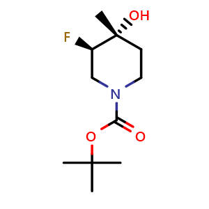 tert-butyl (3S,4R)-3-fluoro-4-hydroxy-4-methylpiperidine-1-carboxylate