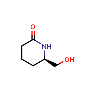 Chemical structure of (R)-6-(hydroxymethyl)piperidin-2-one , CAS 213532-95-7, AChemBlock Q65248