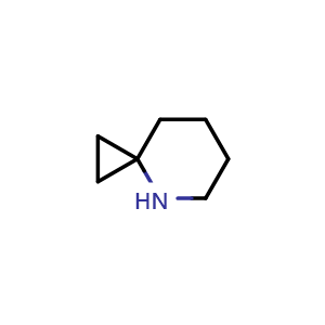 Chemical structure of 4-azaspiro[2.5]octane , CAS 124269-04-1, AChemBlock Q65262