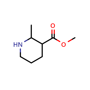Chemical structure of methyl 2-methylpiperidine-3-carboxylate , CAS 183786-23-4, AChemBlock Q65268