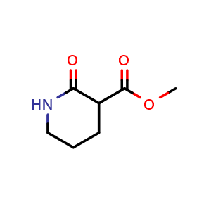 Chemical structure of methyl 2-oxopiperidine-3-carboxylate , CAS 106118-94-9, AChemBlock Q65270