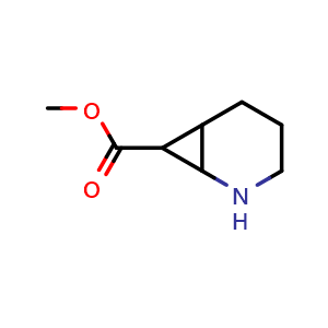 Chemical structure of methyl 2-azabicyclo[4.1.0]heptane-7-carboxylate , CAS 1368380-12-4, AChemBlock Q65276
