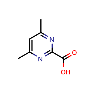 Chemical structure of 4,6-dimethylpyrimidine-2-carboxylic acid , CAS 60420-76-0, AChemBlock Q65314