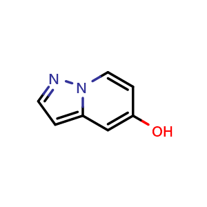 Chemical structure of pyrazolo[1,5-a]pyridin-5-ol , CAS 156969-42-5, AChemBlock Q65390