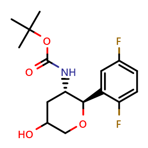 tert-butyl ((2R,3S)-2-(2,5-difluorophenyl)-5-hydroxytetrahydro-2H-pyran-3-yl)carbamate