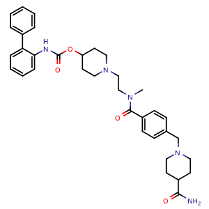 1-(2-(4-((4-carbamoylpiperidin-1-yl)methyl)-N-methylbenzamido)ethyl)piperidin-4-yl [1,1'-biphenyl]-2-ylcarbamate