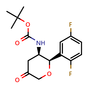 tert-butyl ((2R,3R)-2-(2,5-difluorophenyl)-5-oxotetrahydro-2H-pyran-3-yl)carbamate