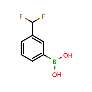 Chemical structure of (3-(difluoromethyl)phenyl)boronic acid , CAS 854690-87-2, AChemBlock Q65551
