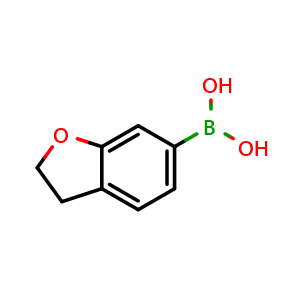 Chemical structure of (2,3-Dihydrobenzofuran-6-yl)boronic acid , CAS 763120-44-1, AChemBlock Q65566